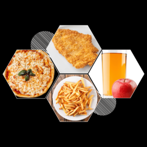 Kids Combo Meal (Pizza, Pollo Milanese, Fries & Apple Juice)